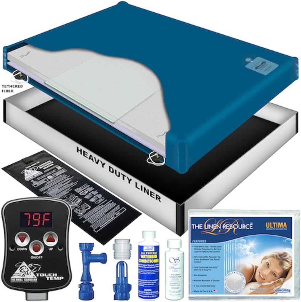 80 WAVELESS WATERBED Mattress/Liner/Digital Heater/PAD