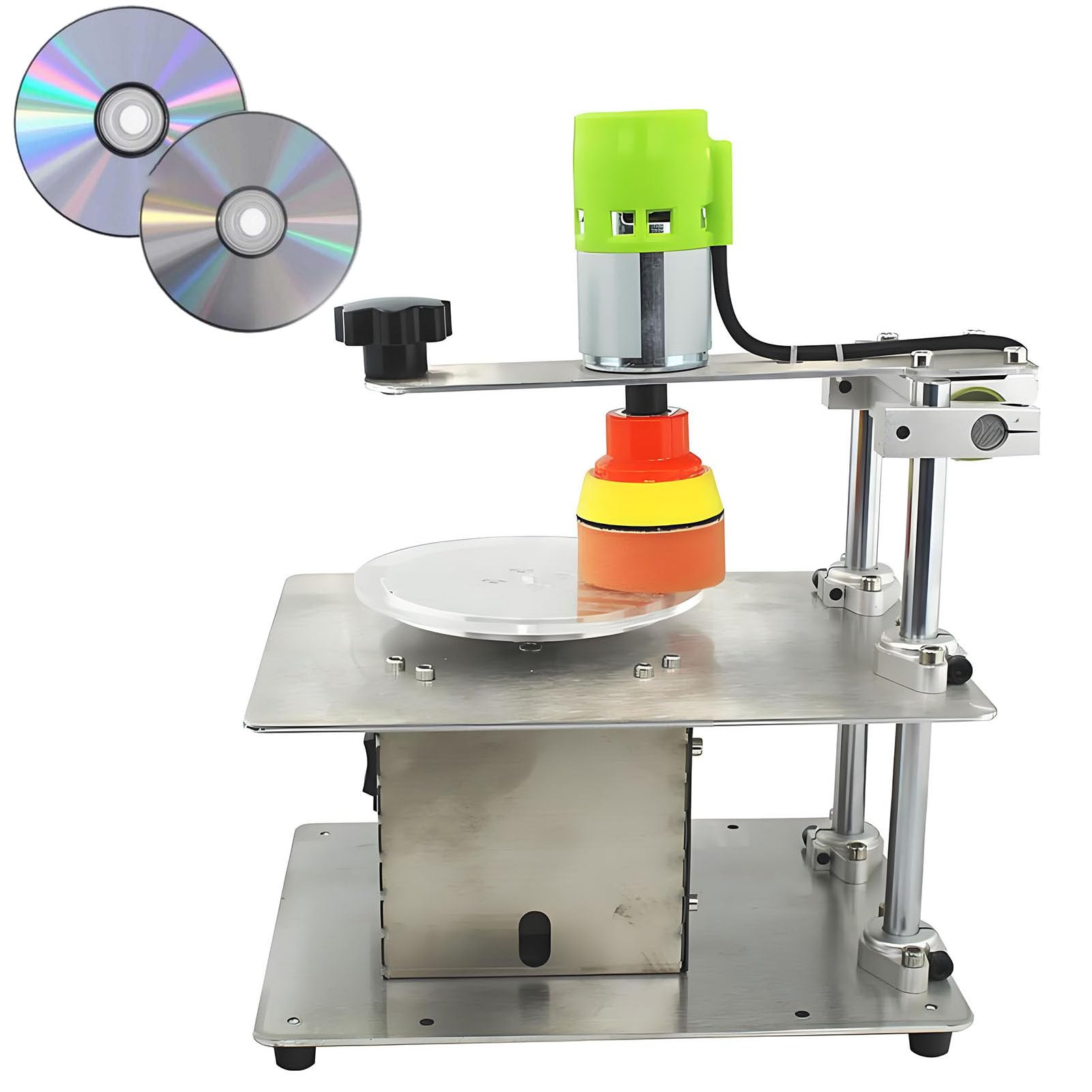 ExoticaBlend Semi-Automatic Disc Polishing Machine, 200W Data Recovery DVD/VCD Disc Grinder, Scratch Repair, Polisher for Data Recovery