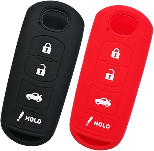 2 unids 4 botones Smart Key Cover Jacket Keyless Fob Holder Protector para 2017 2018 2019 2020 2021 Mazda 3 6 Miata MX5 CX5 CX7 CX9 Speed3
