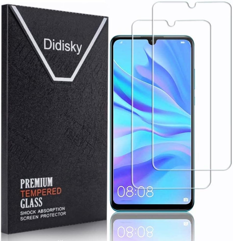 Didisky Tempered Glass Screen Protector for Huawei P30 Lite, [ 2 Pack ] Anti Scratch, 9H Hardness, No Bubbles, High Definition, Easy To Apply, Case Friendly