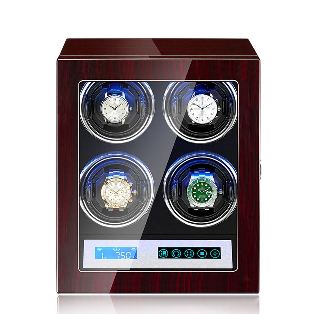 Hgtrh 4 Winding Slot Watch Winder, Watch Winders For Automatic Watches Rotating Watch Box Watch Shaker Watch Spinner