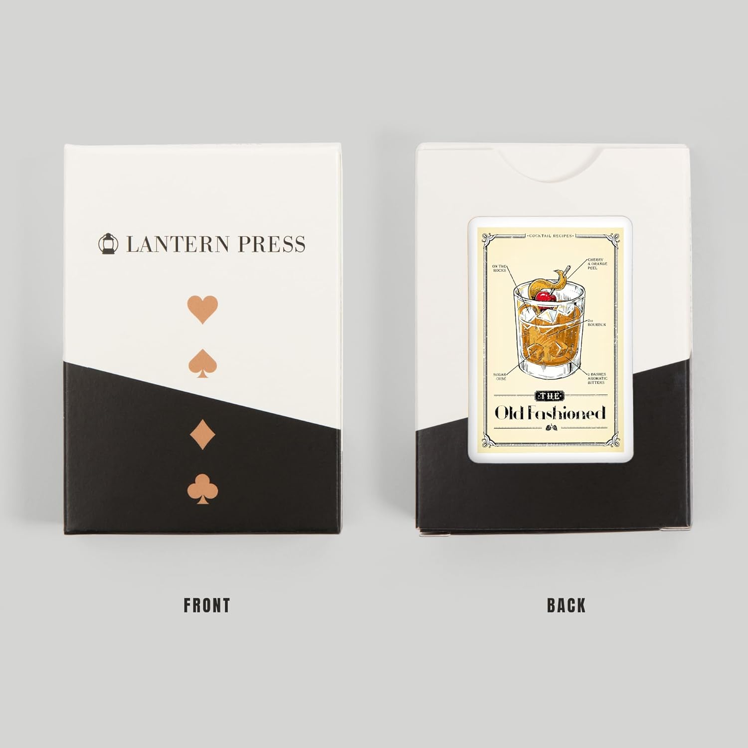 Lantern Press Prohibition, Cocktail Recipe, Old Fashioned, 52 Playing Cards for Adults, Poker Size Card Deck