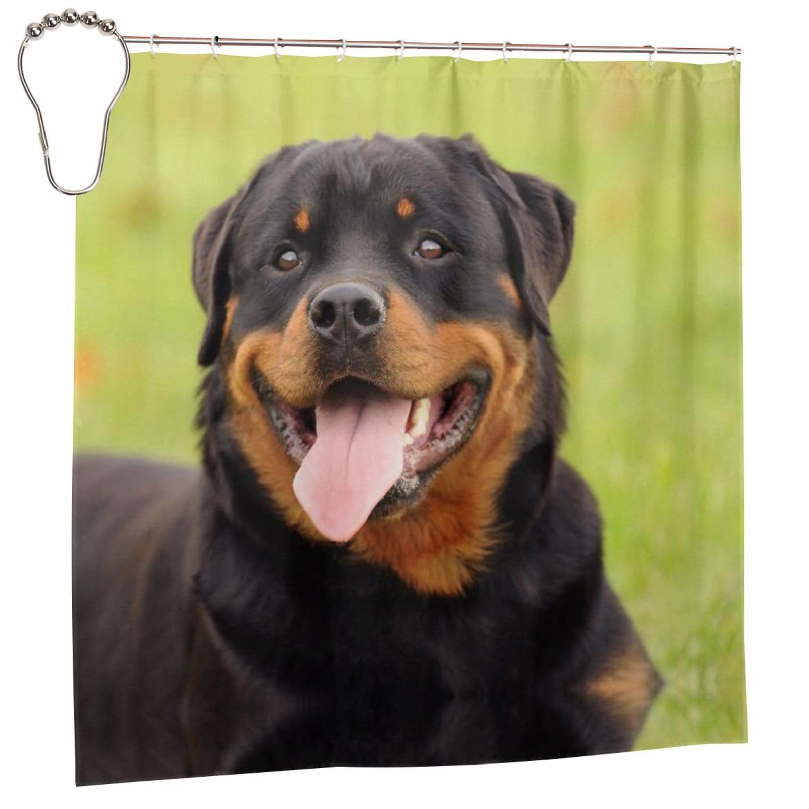 Rideau de douche Rottweiler imprimé tendance pour douche et baignoire
