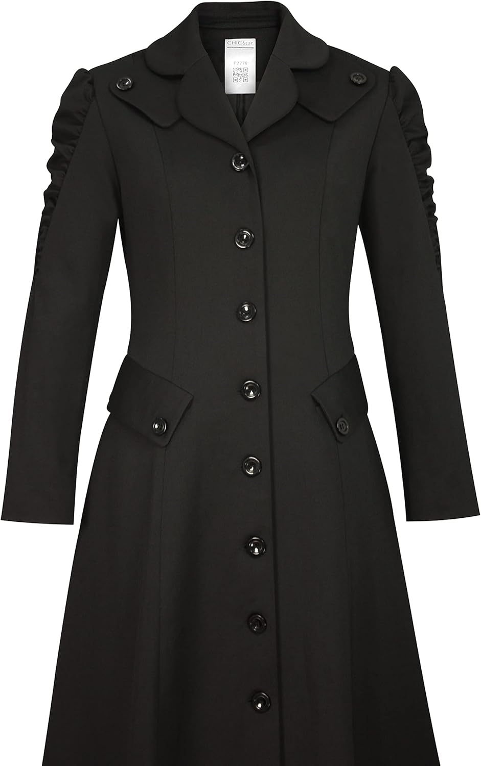 CHIC STAR Womens Ponte Ruffles Jacket