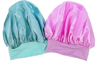 STAHAD 2 Peças Toucas Elásticas Confortáveis Bonés Flexíveis Cetim Natural Capa Encaracolada para Dormir Roxo a Gorros Cabeça Grossa Quimio Roxo E Gorro Chapéus Estilo Gorro Desleixado
