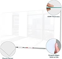 Vista 121 de J&J worldwide Glass Whiteboard Yearly Calendar - 35" X 47" Large Wall Whitrboard - White Board Dry Erase Planner for Wall Home, School, Office