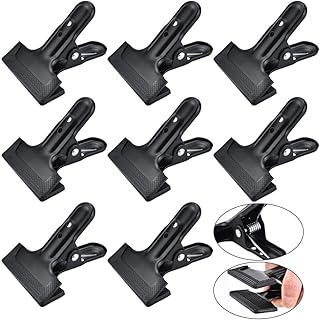 AFASOES 8pcs Photo Backdrop Clips Heavy Duty Muslin Spring Clamps Black Metal Backdrop Holder Clips for Photography Background Support, Studio Photo Workshop Tools DIY Art Crafts Hanging