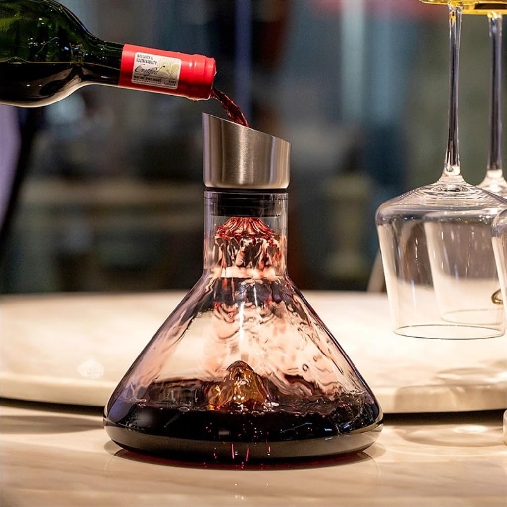 Amazon | デキャンタ Iceberg 急速赤ワインデカンタ 蓋付き ホーム