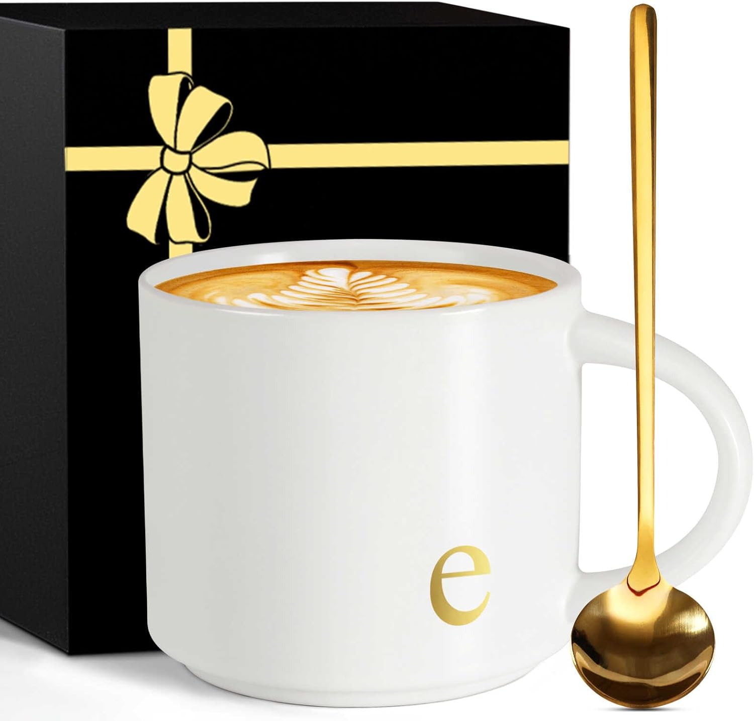 Monogrammed Ceramic Large Coffee Mug Tea Cup Best Female Friend Happy Birthday Gifts Ideal Close Women Bff Stuff Bestie Soul Sister Ever Long Distance Personalized Unique Cute Christmas Xmas Present,E