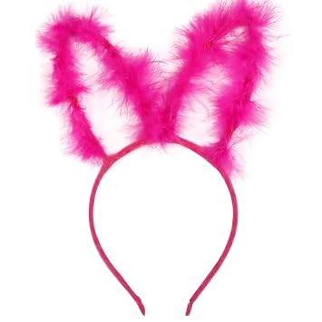 WOVOWOVO Bunny Ears Headbands, Furry Rabbit Ear Hairband Fluffy Bunny Ears Cosplay Head Band Halloween Party Hair Accessories for Women Girls