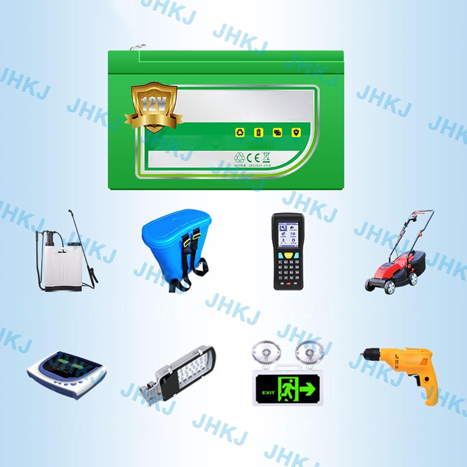 12V 8Ah 10Ah 12Ah 16Ah 20Ah 22Ah Outdoor Portable Lithium Battery 12 Volt Sprayer Battery for LED Strip Lights/Solar Energy with Connecting Wire,12v14ah