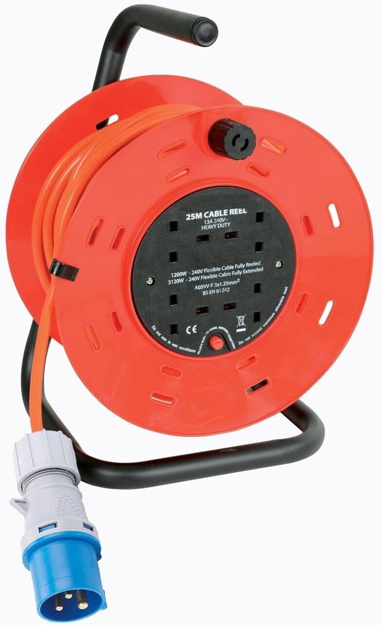 K M Electronics 16A Plug to 4 13A SOCKETS Camping Caravan Tent Mains