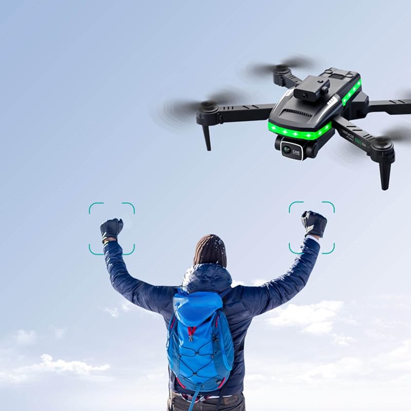 Fabater FPV Drón 4K HD Dupla Kamerával, WiFi 1080P Összecsukható Quadcopter Kezdőknek, Gesztus Vezérlés, Akkumulátor és Táska