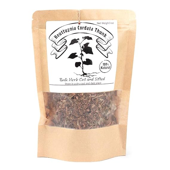 EidolonGreen Houttuynia Herb (Yu Xing Cao/Dokudami/) - Premium Dried Traditional Botanical Raw Material, Botanical Specimen & Ancient Herbal Study Supply, 88g/3 Oz