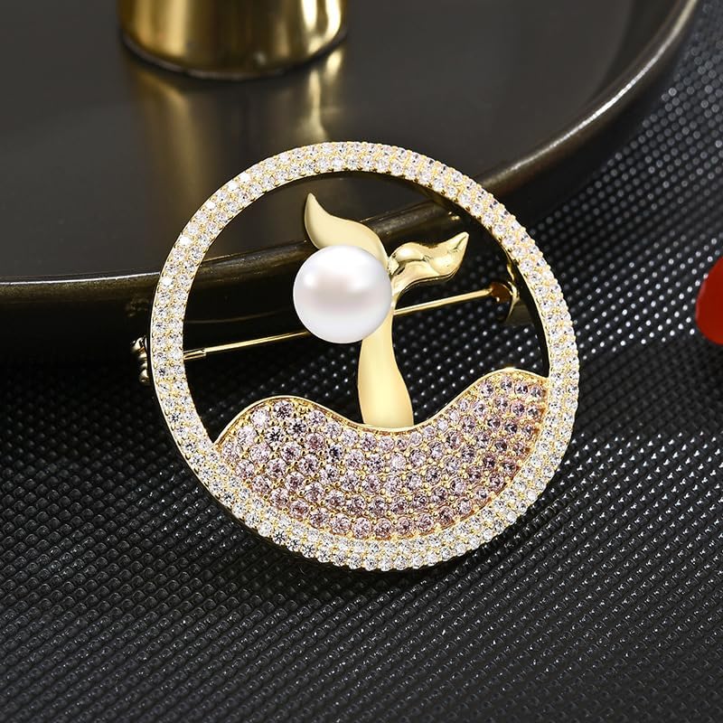 Pearl Brooch Broches Jewelry For Women Fashion Christmas Gifts Wife Mom Girlfriend, Anniversary Birthday Fine Jewelry Gifts for Her