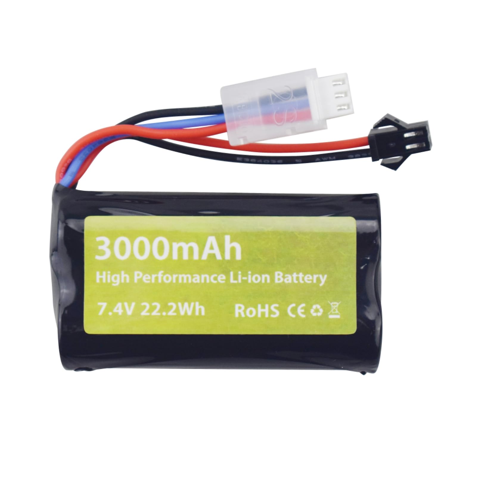 2PCS 7.4V 3000mah 15C 2S Batterie Lithium-ION Prise SM-2P et 1PCS Chargeur 2 en 1 pour H105 H103 H101 Télécommandé MN D99 D99s D90 D91 Véhicule RC Véhicule Batterie de véhicule