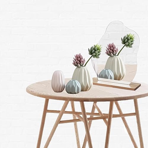 Miniatura 3 de Espejo de maquillaje acrílico para escritorio con soporte decoración de escritorio estética tablero de mesa sin marco para dormitorio sala de estar
