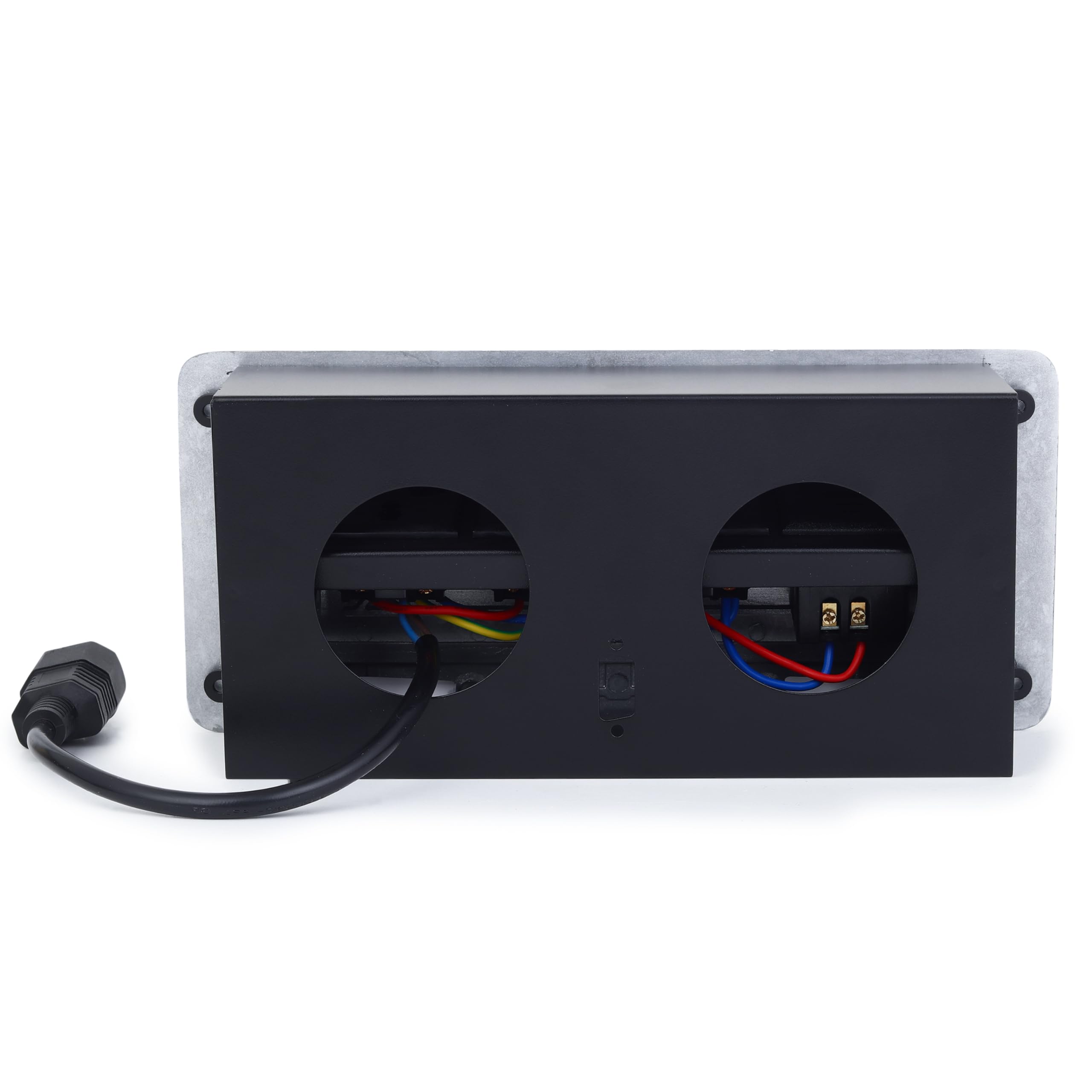 BOXNUBE Hydraulic Pop UP Box Cable Cubby Extension Board with 3 x Universal Power Sockets & 1 x USB Type C & 1 x USB A Ports (Silver) 4