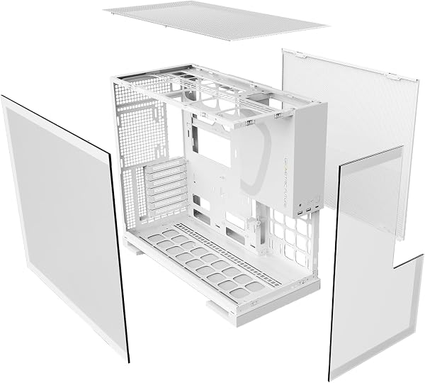 GEOMETRIC FUTURE ミドルタワーPCケース Model 5 White 強化ガラスパネル ピラーレス構造 RTX 40シリーズGPU / 420mmラジエーター搭載可能 E-ATX/ATX/Micro-ATX/ITX規格対応 日本正規代理店品 - 5