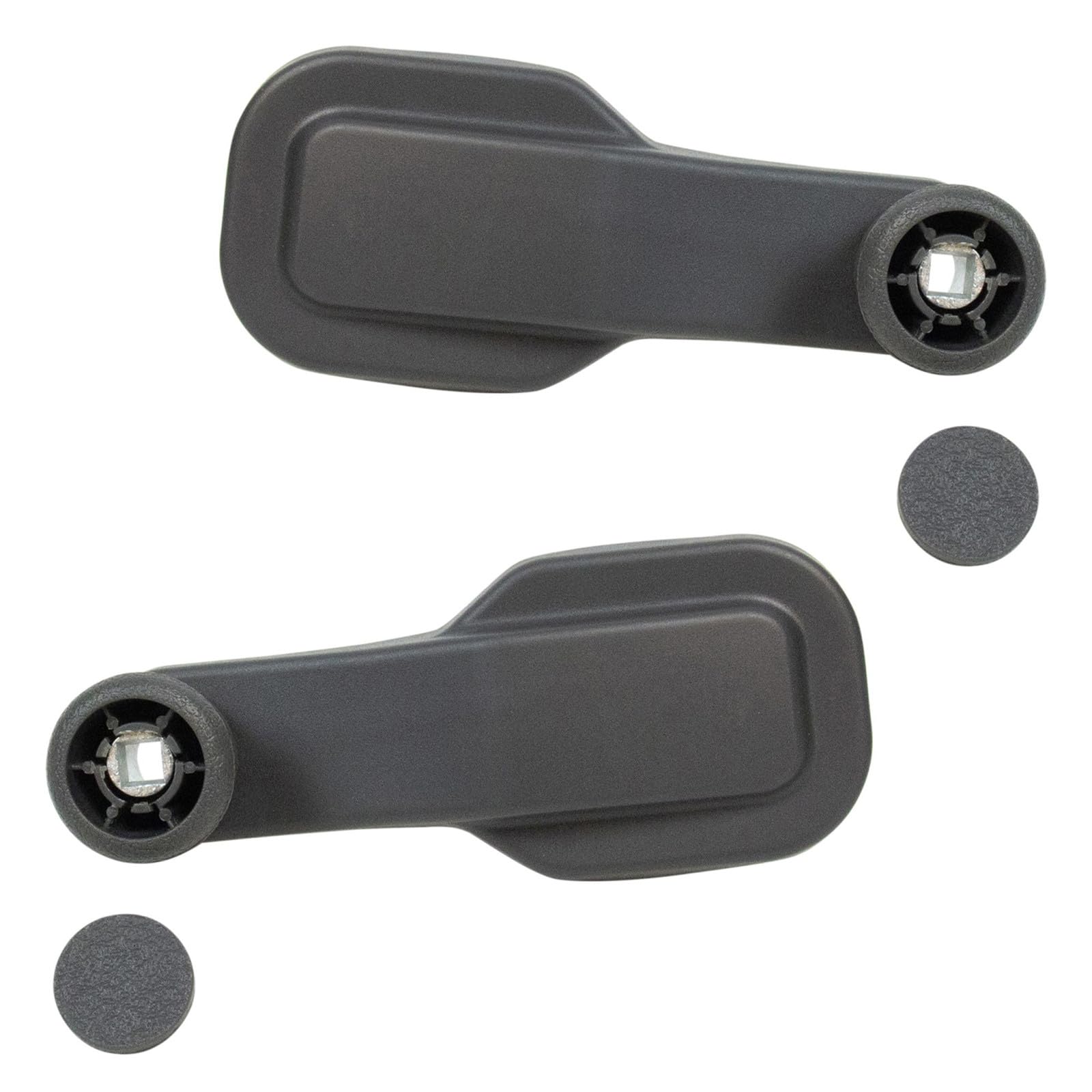 Trq Black Front Window Crank Handle Set Dark Gray Compatible With 2001-2003 Volvo Vhd 2000-2004 Vnl