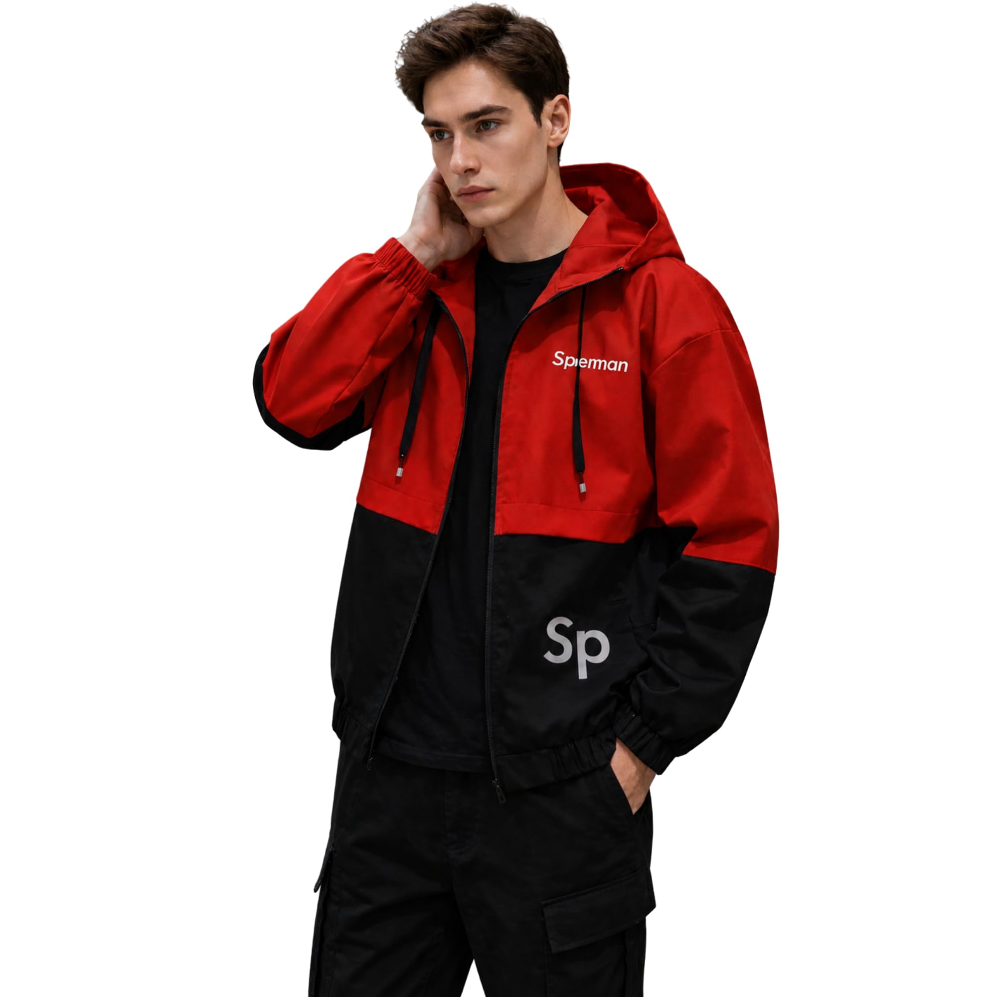 flyxo Men's Full Sleeve Regular Fit Zipper Jacket for Winter-Red-black-picture-22