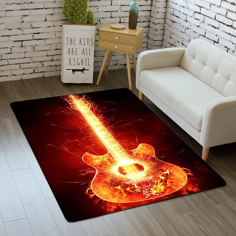 Tapis guitare 3D pour décorer la chambre d'un enfant passionné