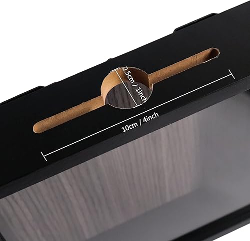 Miniatura 5 de GraduationMall Marco de caja de sombra de carga superior de 11 x 14 pulgadas con vidrio HD, vitrina de madera con ranura, profundidad interior de