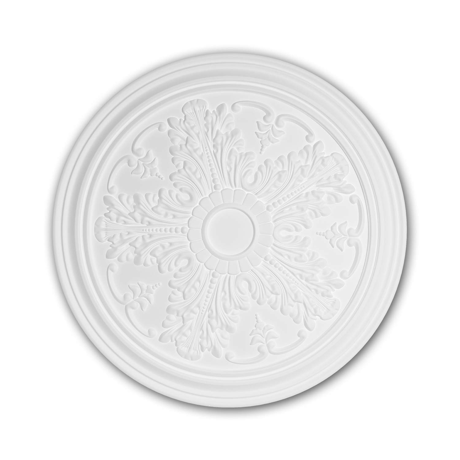Rosace de plafond 51,2 cm prête à peindre en mousse rigide durable