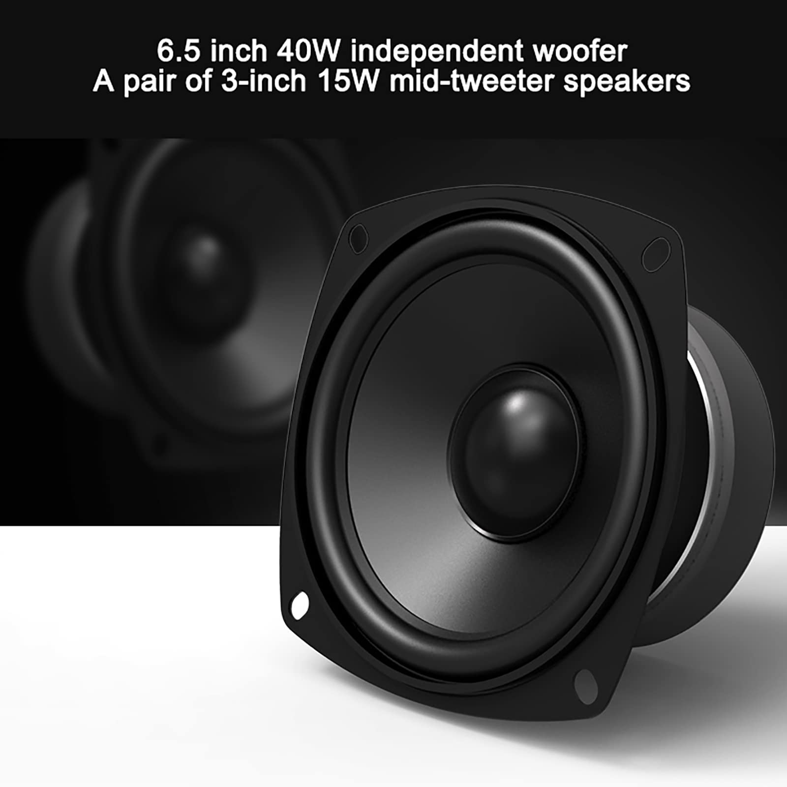 Sistema di Altoparlanti PA per Canto Bluetooth, Macchina per Karaoke per Adulti e Bambini con 2 microfoni Wireless UHF, Regolazione Bassi/acuti, per TV, casa, Karaoke, Feste di Canto