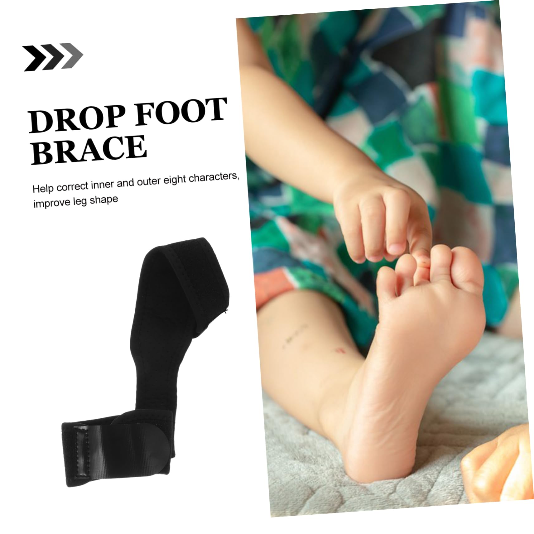 NOLITOY Adjustable Foot Drop Brace Orthotic Leggings Foot Walking Gait Correct Leg Strap Lightweight Drop Foot Correcting Tool for Kids