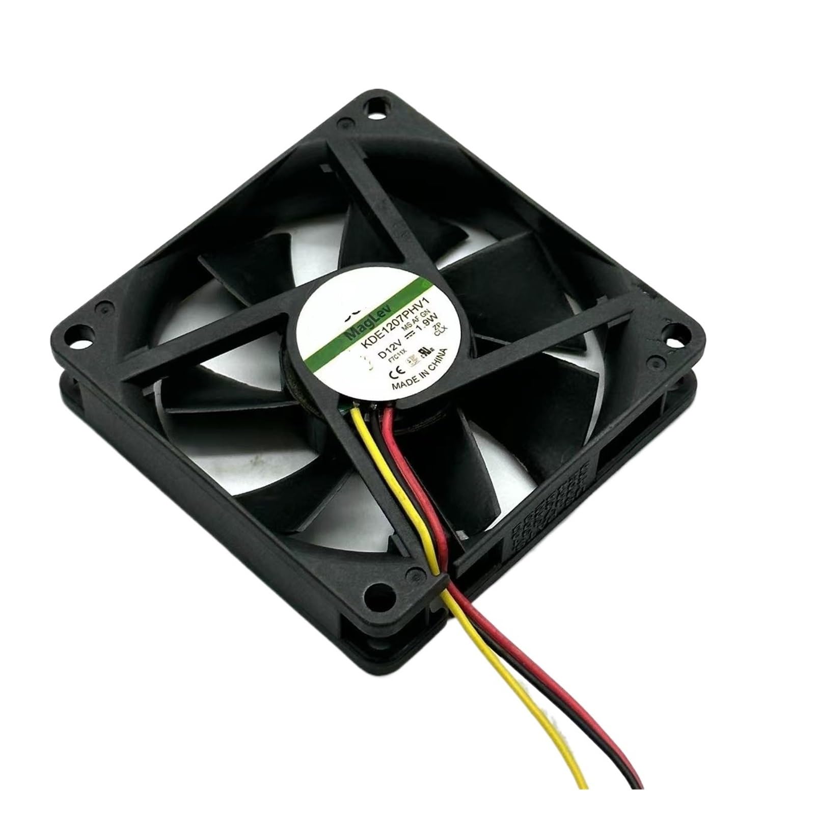 UITGVDQAT KDE1207PHV1 DC 12V 1.9W 70x70x15mm 3-Wire Server Cooling Fan