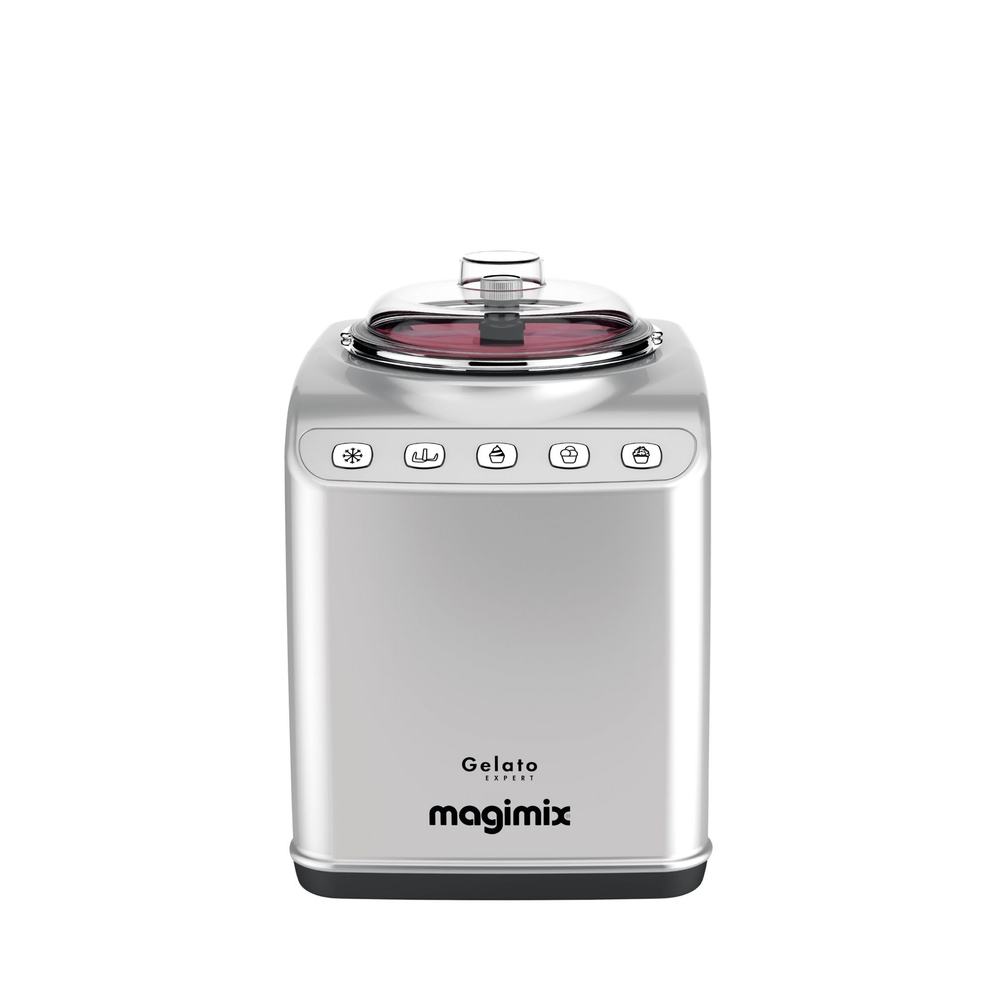 magimix Eismaschine mit Kompressor – Gelato Expert - 3-in-1 Eismaschine für Hausgemachtes Eis, Soft-Eis, Granita – Selbstkühlend ohne Vorkühlen – 2 x 2L Edelstahlbehälter – 140W – Made in Italy