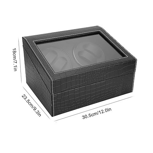 Miniatura 8 de Automatic Watch Winder Men Watch Display Storage Box Home Storage Box Shop Men Watches Watch, Rotating Automatic Watch Box Cosmetic Display
