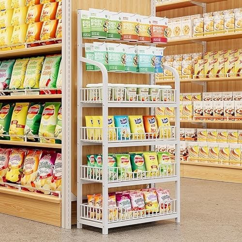 Étagère de supermarché en acier noir, présentoir de haute qualité