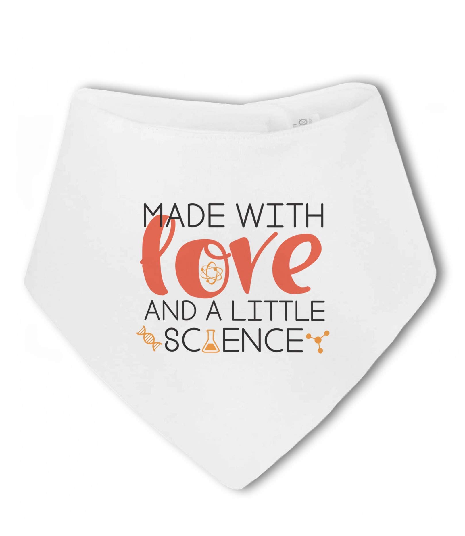 Make It Love It Sell It - Made with Love and a Little Science - Baby Bandana Bib, For Boy or Girl, One Size