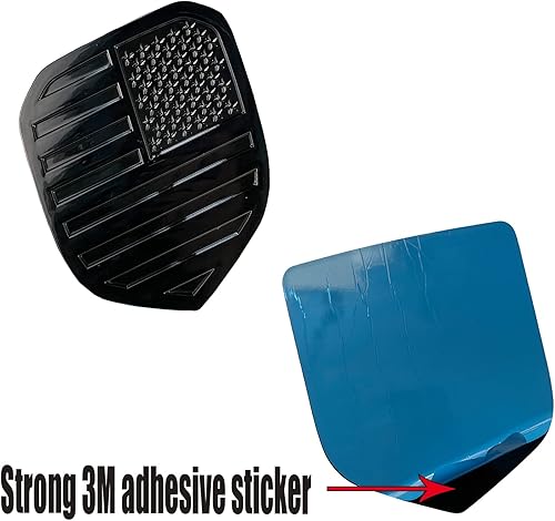 Miniatura 7 de HHLOU Emblema de la bandera estadounidense negra brillante para la parrilla frontal RAM modelos compatibles con modelos compatibles1500