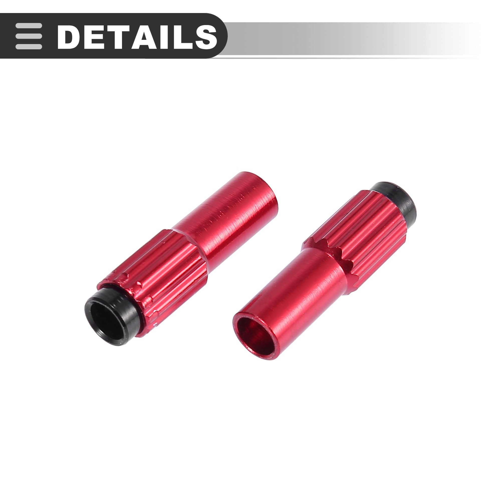 Motoforti Universal Bicycle Cable Adjuster Bolt, Metal, Red, 2 Pcs - Image 4