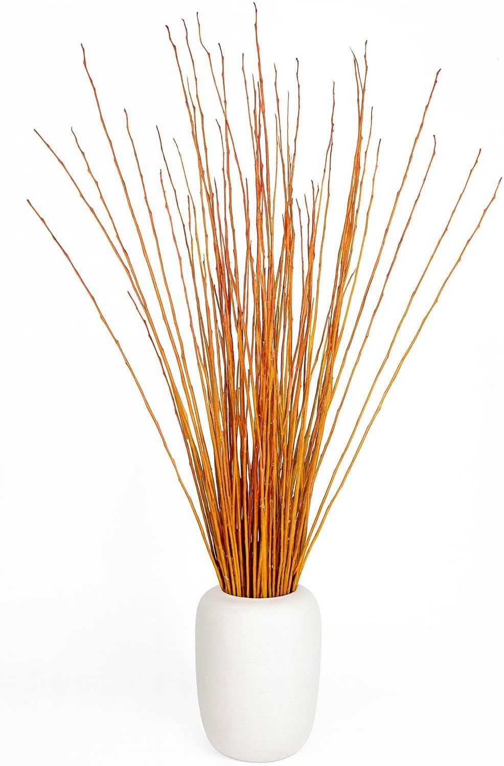 Flame Willow Branch Tips for Decor - Rare Vibrant Orange Tones - 3-4 Feet Tall - Perfect for School Colors, Team Spirit, Weddings, Halloween & Event Decor (10 Branches)