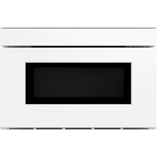 SHARP SMD2479MW Smart Microwave Drawer Oven with Easy Wave Open, 24-inch, 1.2 Cubic Feet, 950 Watt, Concealed Glass Touch Control Panel, Compatible with Alexa Certified, White