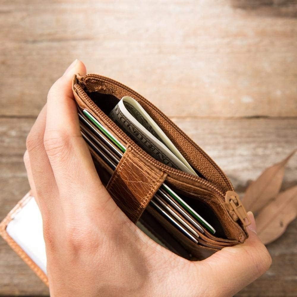 Retro Slim Card Holder Men's Leather Mini Coin Purse Card Holder Men's Driving License Leather Case ID Card