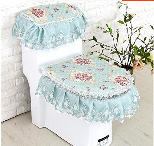 ZFF WC-Matten Anti-Rutsch-Matten Badezimmer dreiteiliger Reißverschluss WC-Sitz dreiteiliger Sitzkissen WC-Sitzbezug…