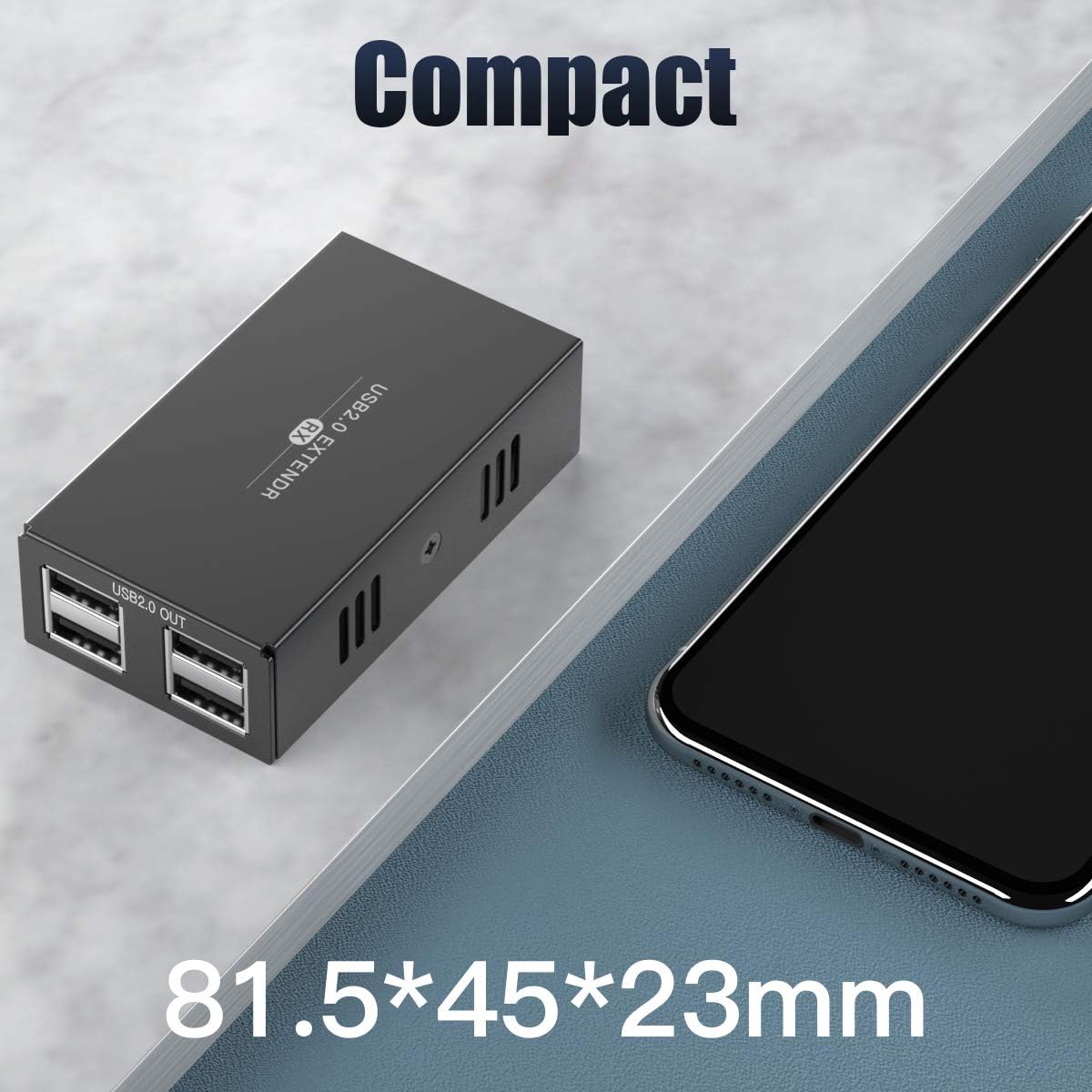 50% оƒƒ Dіѕсоunt USB 2.0 Extender 4-Port USB Hub, 50m Over Ethernet Cat5e/6 for PC/Microphone/Webcam, No Driver Needed, Supports Multiple Operating System