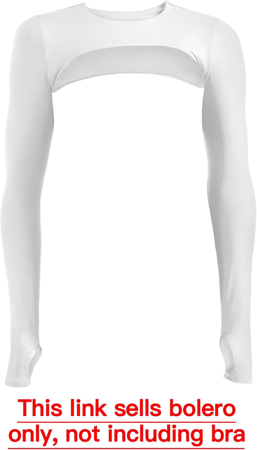 YEOREO Women Crop Top Long Sleeve Bolero Open Front Workout Cropped Shirts Sports Shrug - Image 2