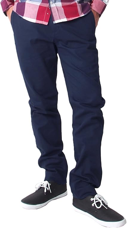 Amazon チノパン メンズ ストレート パンツ コットン チノ カジュアル 綿100 無地 ロングパンツ 通販