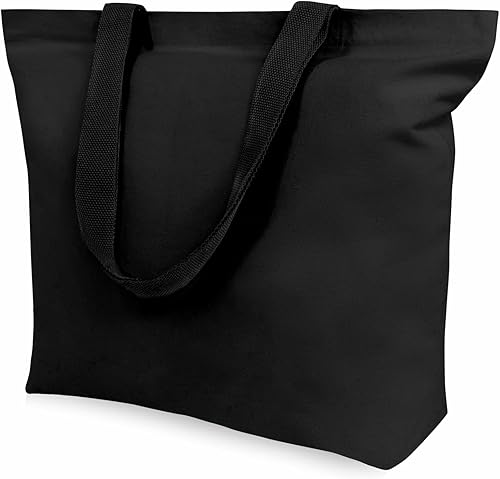Miniatura 8 de TOPDesign 2  6  Paquete de 12 bolsas de lona con cierre magnético, bolsas de compras reutilizables para comestibles, bricolaje tus diseños creativos