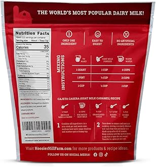 Hoosier Hill Farm Goat Milk Powder, 5LB (Pack of 1)