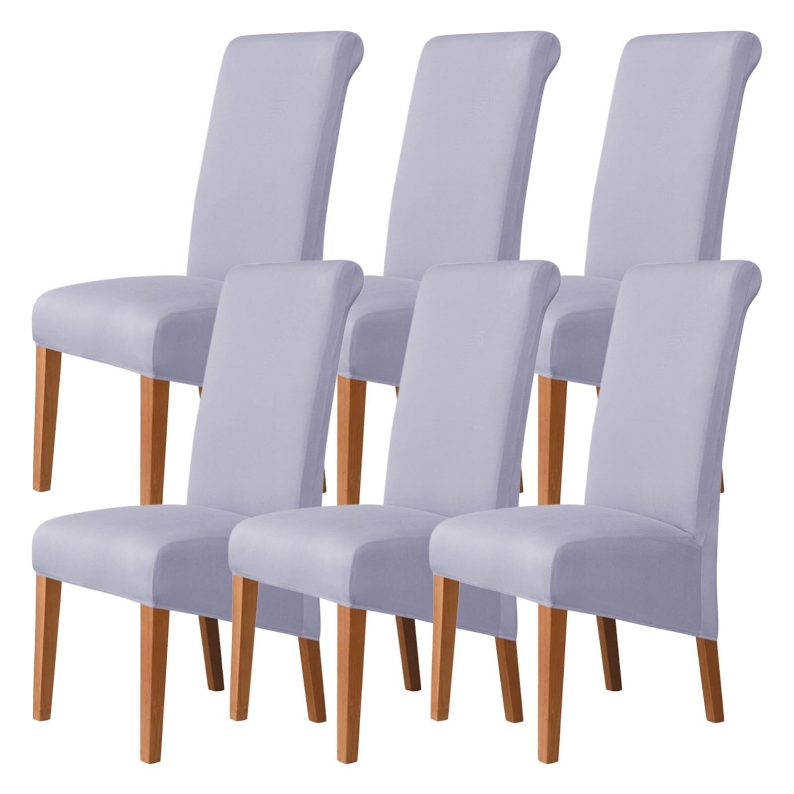 NMVAWIPT Stretch High-Back Dining Chair Covers, Removable Washable Protectors With Elastic Bottom, For Home, Restaurant, Banquet(34#,6Pcs)