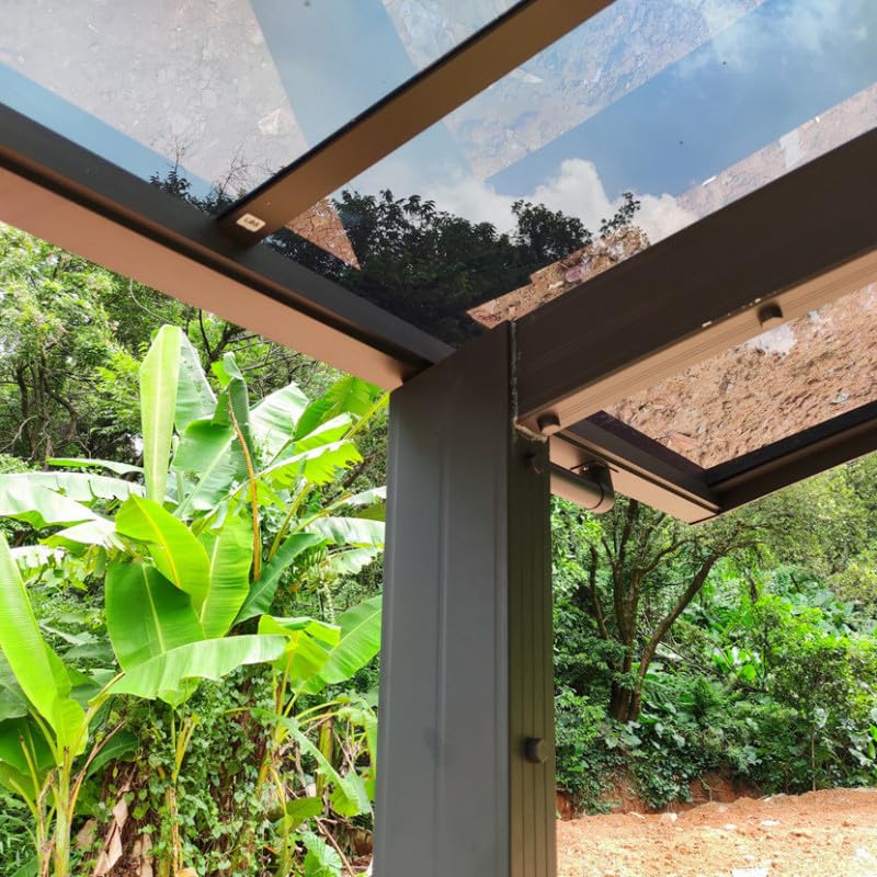 Carport Autoportant 15m² en Aluminium et Polycarbonate | Structure Gris Anthracite Résistante aux Intempéries | Toit Teinté Anti-UV avec Gouttières Intégrées | Kit de Fixation Inclus