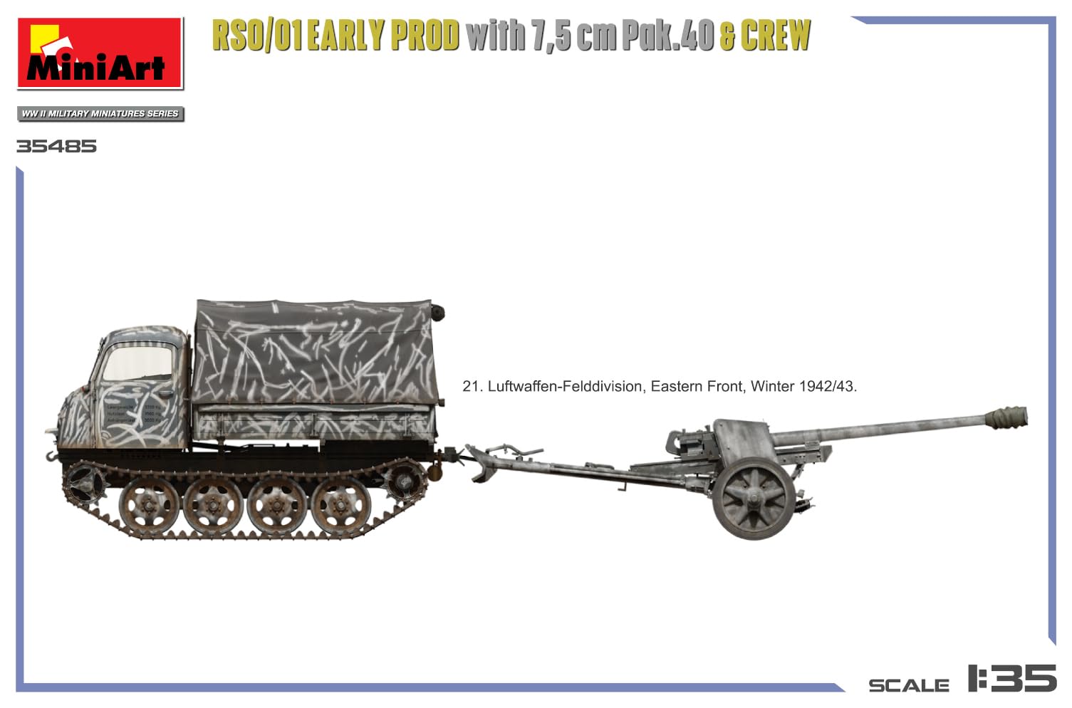 Amazon | ミニアート 1/35 RSO/01 初期生産型 w/7.5cm Pak.40対戦車砲