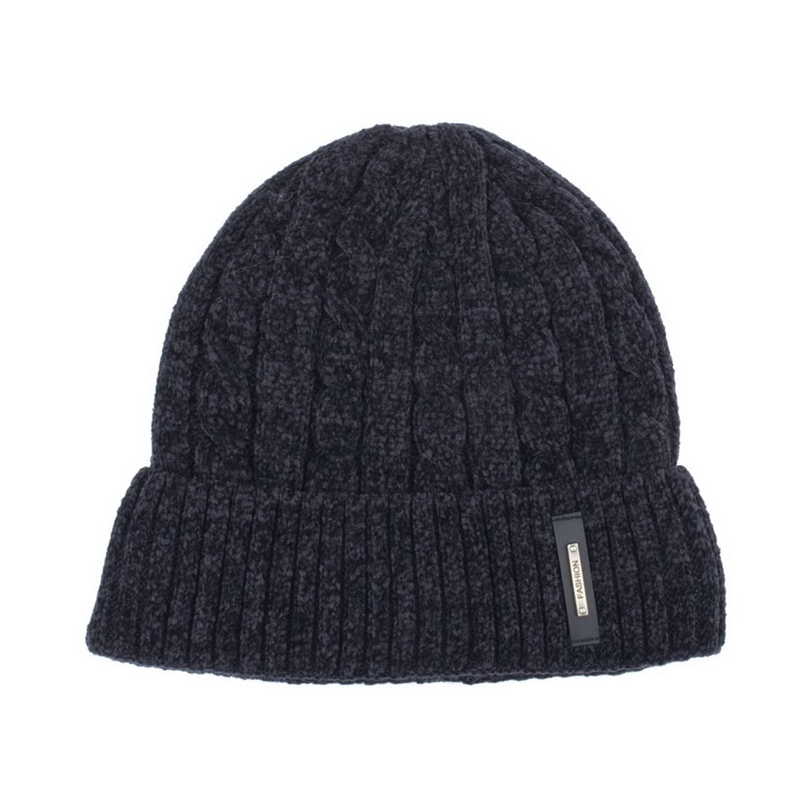 Zimowa Ciepła Czapka Damska, Męska, Chłopięca, Dziewczęca, Dzianinowa Czapka Unisex, Czapki Ochronne Na Głowę, Ciepła Moda Outdoorowa, Stałe Czapki Zimowe, Czapka Pilotka/Navy/One Size